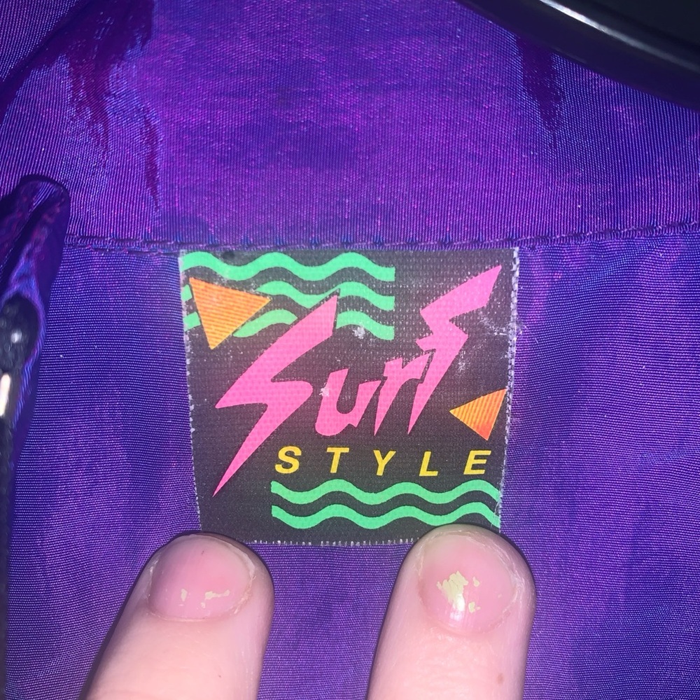 1990s Surf Style Neon Windbreaker Unisex One Size - Picture 4 of 8